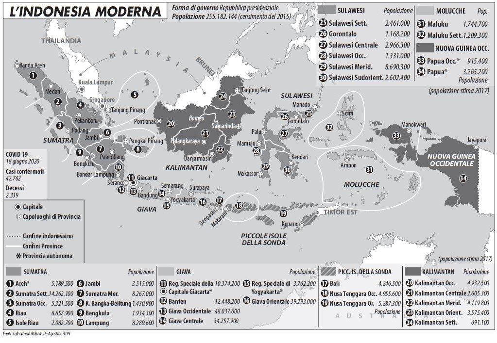 mappa indonesia moderna