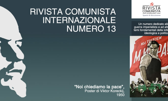 Rivista Comunista Internazionale - Numero 13 - 2024